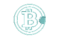 Bitcoin Kryptow&auml;hrungs-Logo als leuchtendes holografisches Icon f&uuml;r Casoola Casino Krypto-Zahlungen